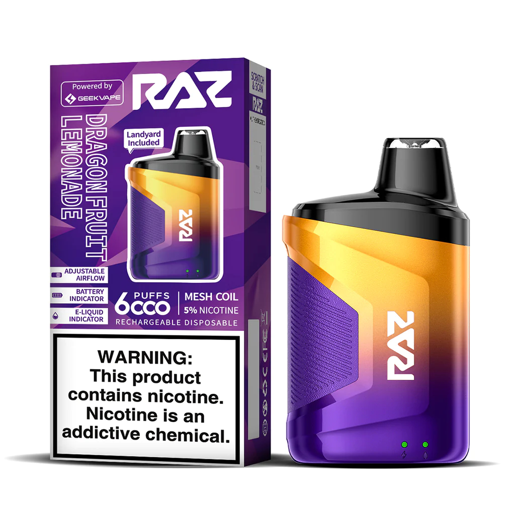 RAZ CA6000 Dragon Fruit Lemonade disposable vape